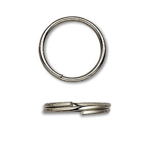 100 Plated Steel 12mm Round Double Loop Split Ring Jewelry Findings (Gunmetal)
